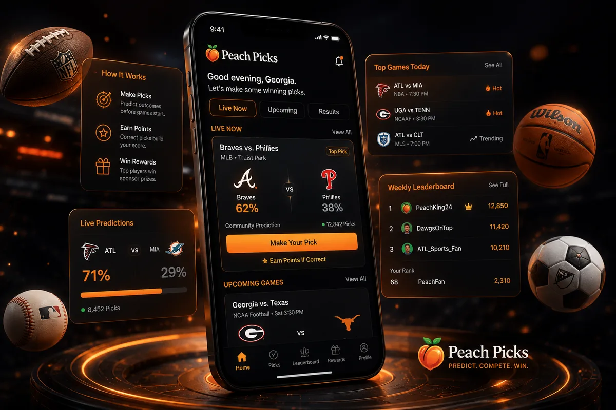 Peach Picks app interface preview